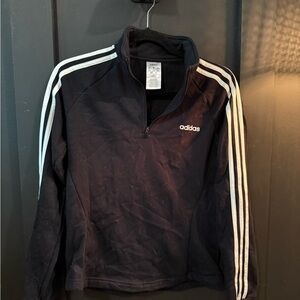 Adidas Black Hoodie with White Label